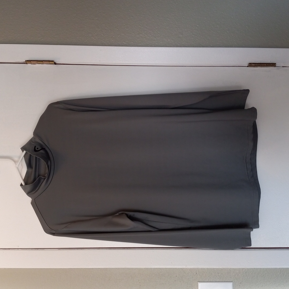 Head gray mock turtle neck shirt sz M